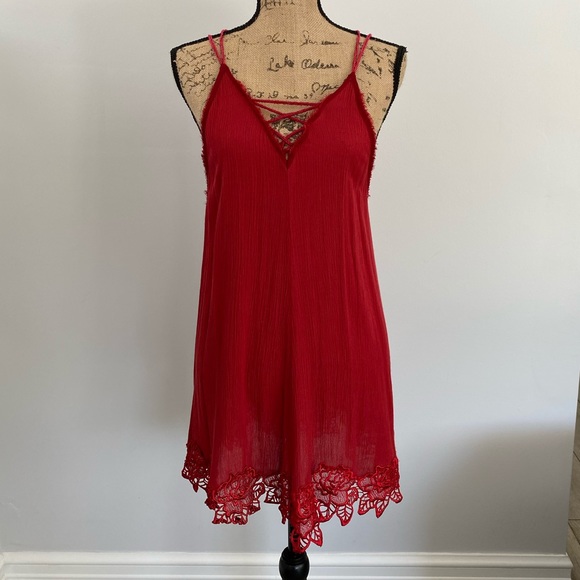 Red Lace Free People - Picture 8 of 12